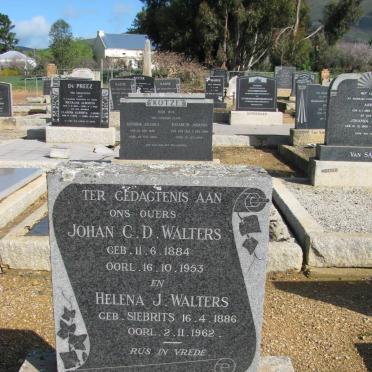 WALTERS Johan C.D. 1884-1953 &amp; Helen J. SIEBRITS 1886-1962