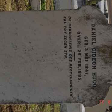 HUGO Daniel Gideon 1847-1885