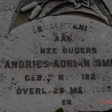 SMIT Andries Adrian 1820-1893 & Wilhelmina Catharina WALTERS 1835-1911 _1