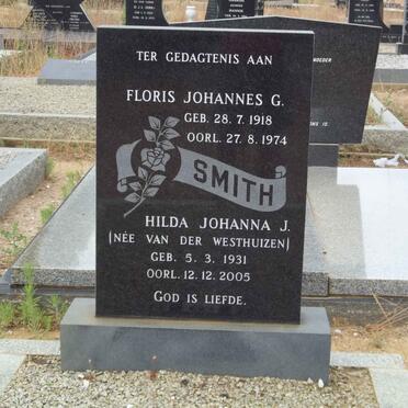 SMITH Floris Johannes G. 1918-1974 &amp; Hilda Johanna J. VAN DER WESTHUIZEN 1931-2005