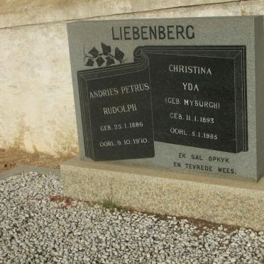 LIEBENBERG Andries Petrus Rudolph 1886-1970 &amp;  Christina Yda MYBURGH 1893-1985