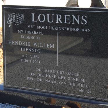 LOURENS Hendrik Willem 1952-2004