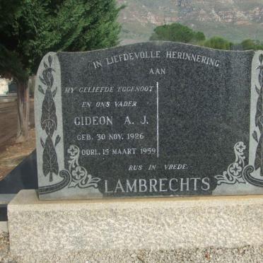 LAMBRECHTS Gideon A.J. 1926-1959