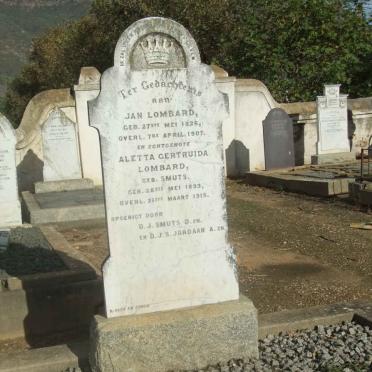 LOMBARD Jan 1826-1907 &amp; Aletta Gertruida SMUTS 1833-1915