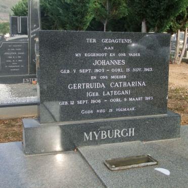 MYBURGH Johannes 1907-1963 &amp; Getruida Catharina LATEGAN 1906-1973