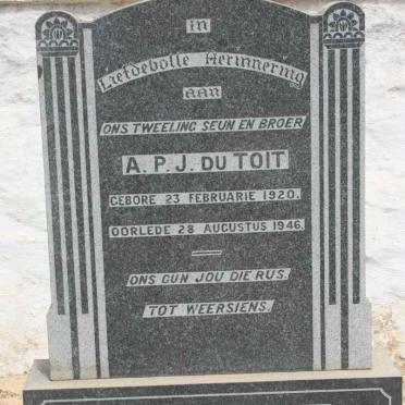 TOIT A.P.J., du 1920-1946