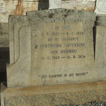 TOIT Johannes Petrus, du 1853-1938 &amp; Gertruida Catharina MOMSEN 1858-1928