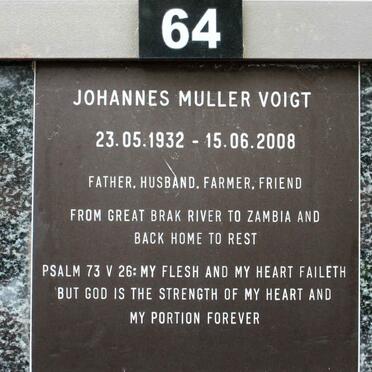 VOIGHT Johannes Muller 1932-2008