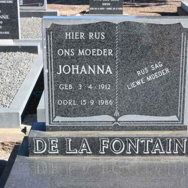 FONTAINE Johanna, de la 1912-1986