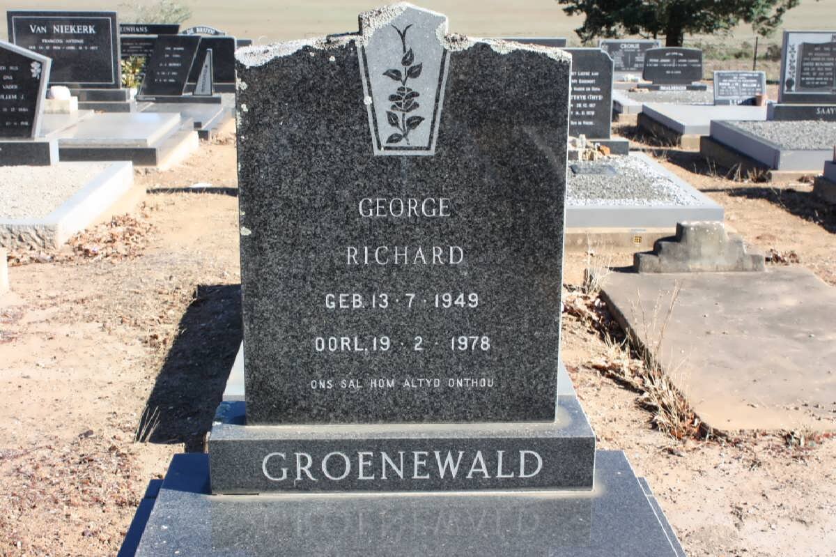 GROENEWALD George Richard 1949-1978