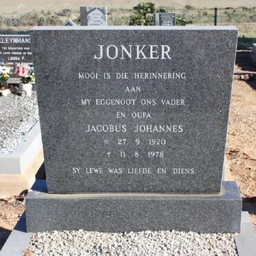 JONKER Jacobus Johannes 1920-1978