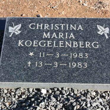KOEGELENBERG Christina Maria 1983-1983