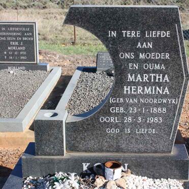 KOEN Martha Hermina nee VAN NOORDWYK 1888-1983