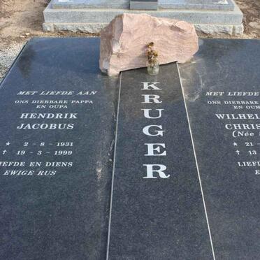 KRUGER Hendrik Jacobus 1931-1999 &amp; Wilhelmina Christina SLADE 1934-2007