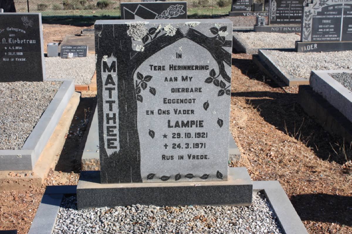 MATTHEE Lampie 1921-1971