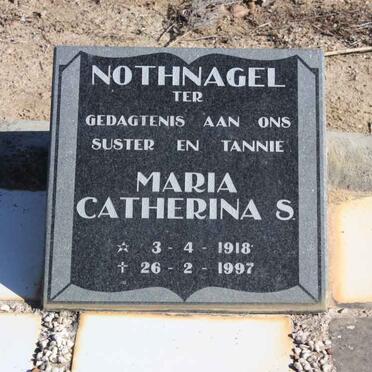 NOTHNAGEL Maria Catherina S. 1918-1997
