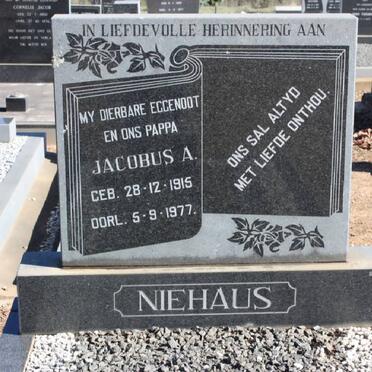 NIEHAUS Jacobus A. 1915-1977