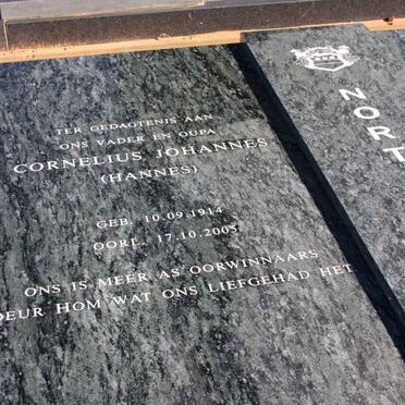 NORTIER Cornelius Johannes 1914-2005 &amp; Elsabé Francina Dirkie CRONJE 1919-1999