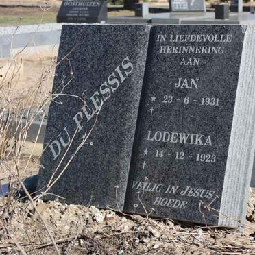 PLESSIS Jan, du 1931- &amp; Lodewika 1923-