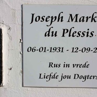 PLESSIS Joseph Markus, du 1931-2000