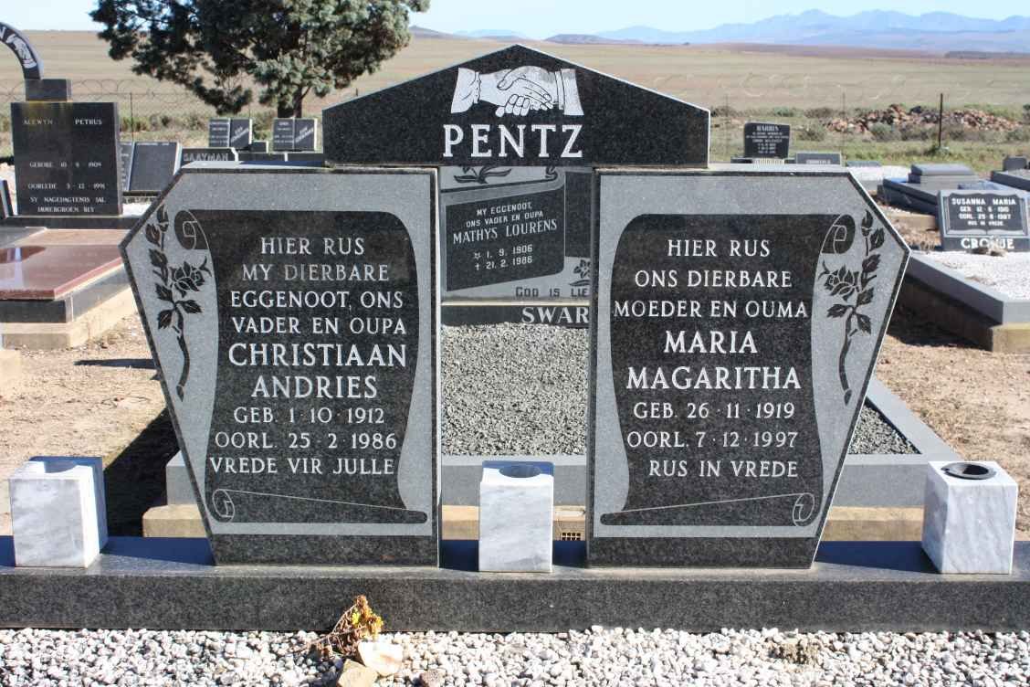 PENZ Christiaan Andries 1912-1986 &amp; Maria Magaritha 1919-1997
