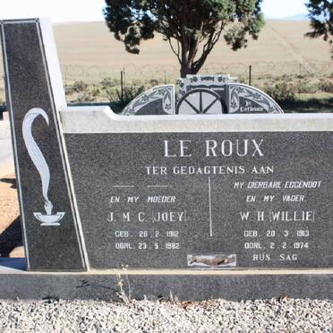 ROUX W.H., le 1913-1974 &amp; J.M.C. 1912-1982