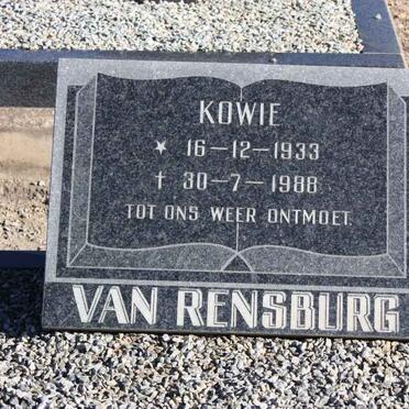 RENSBURG Kowie, van 1933-1988