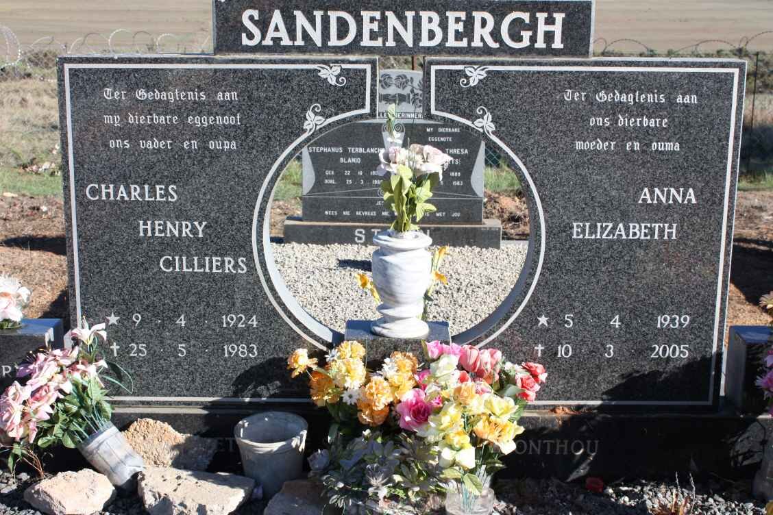 SANDENBERGH Charles Henry Cilliers 1924-1983 &amp; Anna Elizabeth 1939-2005