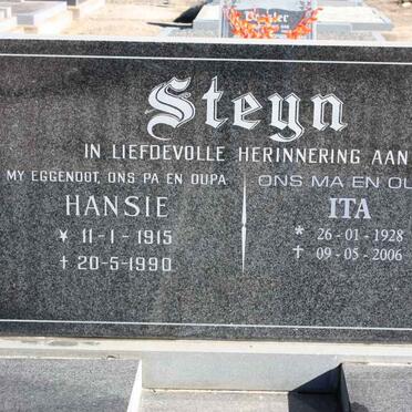 STEYN Hansie 1915-1990 &amp; Ita 1928-2006