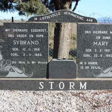 STORM Sybrand 1919-1984 &amp; Mary 1921-1993