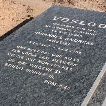 VOSLOO Johannes Andreas 1947-2004