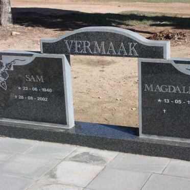 VERMAAK Sam 1940-2002 &amp; Magdaleen 1945-