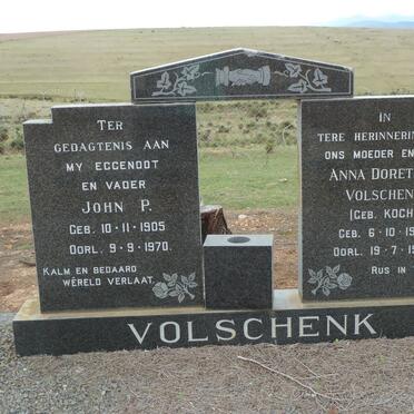 VOLSCHENK John P. 1905-1970 &amp; Anna Dorethea KOCH 1904-1978