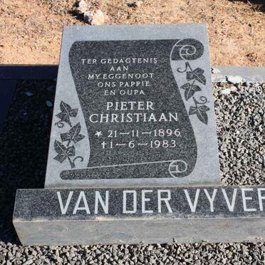 VYVER Pieter Christiaan, van der 1896-1983