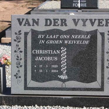 VYVER Christian Jacobus, van der 1920-2004