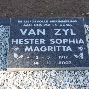 ZYL Hester Sophia Magritta, van 1917-2007