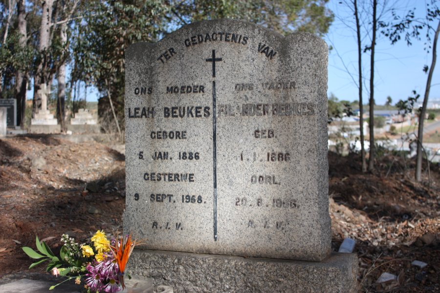 BEUKES Filander 1886-1966 & Leah 1886-1958