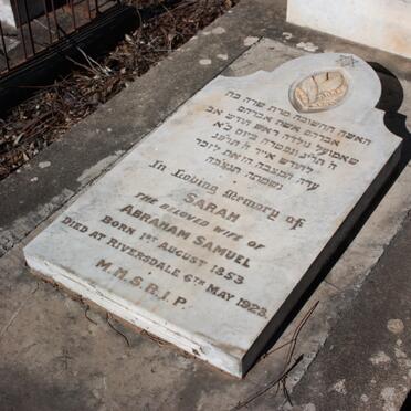 SAMUEL Sarah 1853-1923