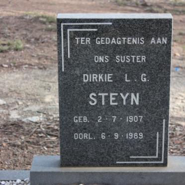 STEYN Dirkie L.G. 1907-1989