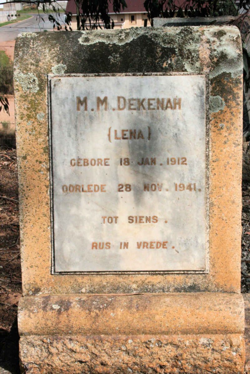 DEKENAH M.M. 1912-1941