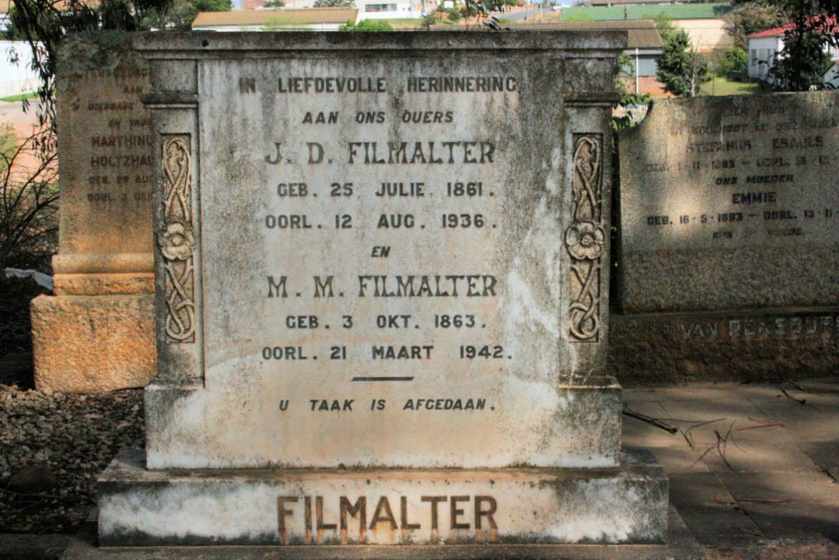 FILMALTER J.D. 1861-1936 &amp; M.M. 1863-1942
