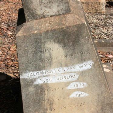 WYK Jacomina C., van neé VOSLOO 1873-1941