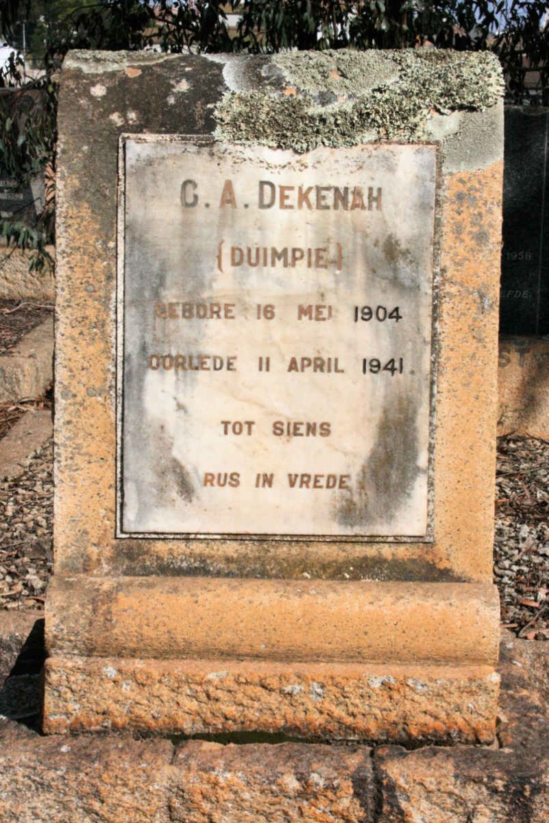 DEKENAH C.H. 1904-1941