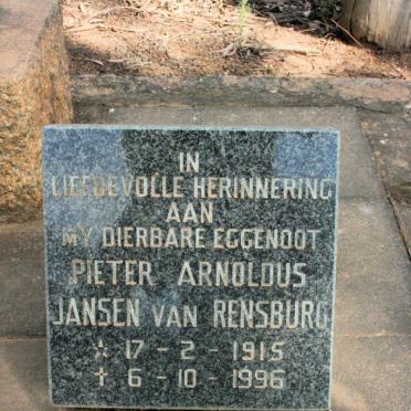 RENSBURG Pieter Arnoldus, Jansen van 1915-1996