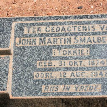 SMALBERGER John Martin 1874-1942