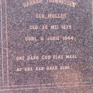 THEUNISSEN Hannah neé MULLER 1879-1944