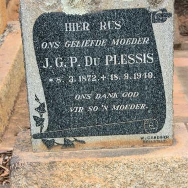 PLESSIS J.G.P., du 1872-1949