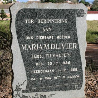 OLIVIER Maria M. neé FILMALTER 1885-1969