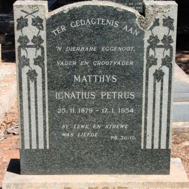 TOIT Matthys Ignatius Petrus, du 1879-1954