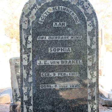BRAKEL Sophia J.E., van 1913-1931